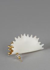 Actinia Big Earring, Golden Luster